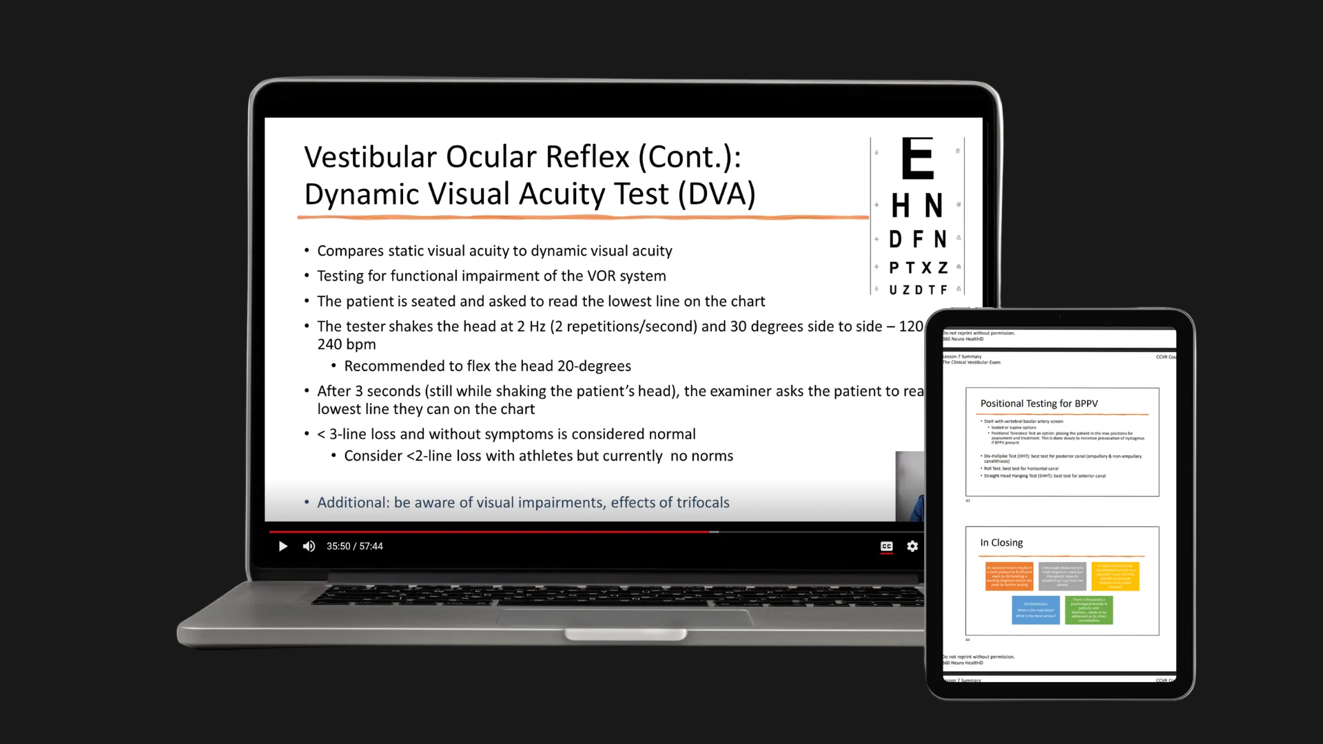 Vestibular Rehab Clinical Exam Lesson – 360 Neuro Health