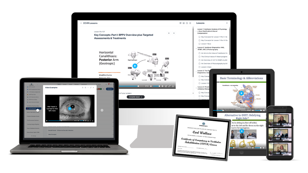 Certificate of Competency in Vestibular Rehabilitation (CCVR) 3.0 Course - x3 Months 2nd Payment