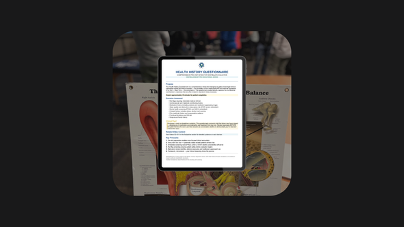 Health History Questionnaire for Vestibular Evaluation