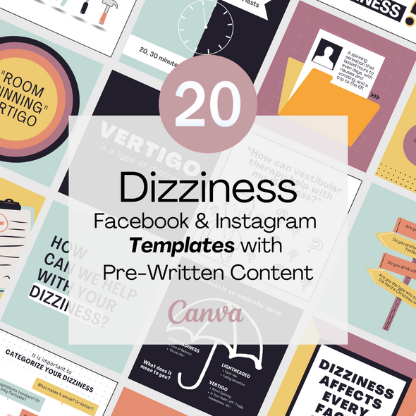 20 Dizziness Facebook and Instagram Templates with Pre-Written Content